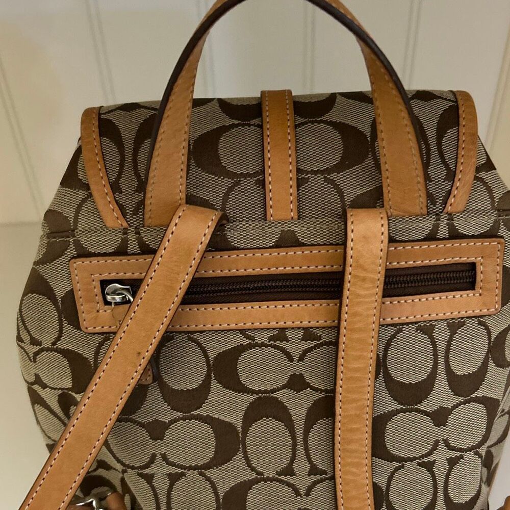 COACH Signature Print Backpack - Picture 5 of 10